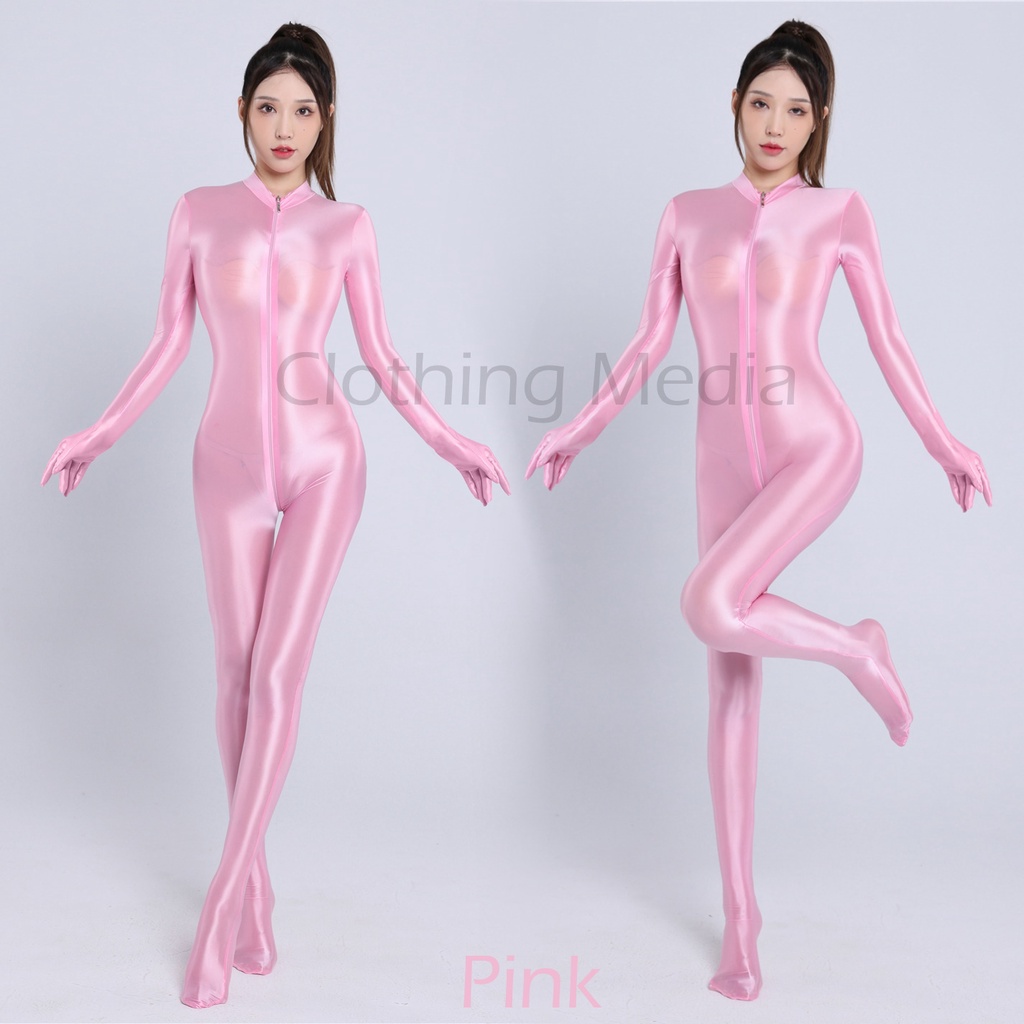 Bodysuit Full Resleting Panjang Menutup 5 Jari Tangan dan Kaki Warna Satin Silky