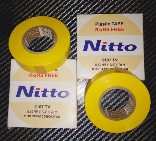 Isolasi Listrik Nitto Kuning / Yellow Electrical Tape 20 Meter Original Lakban Berkualitas Terbaik