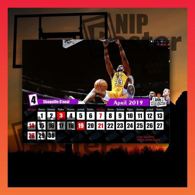 

KALENDER MEJA 2019 NBA PLAYERS GROSIR