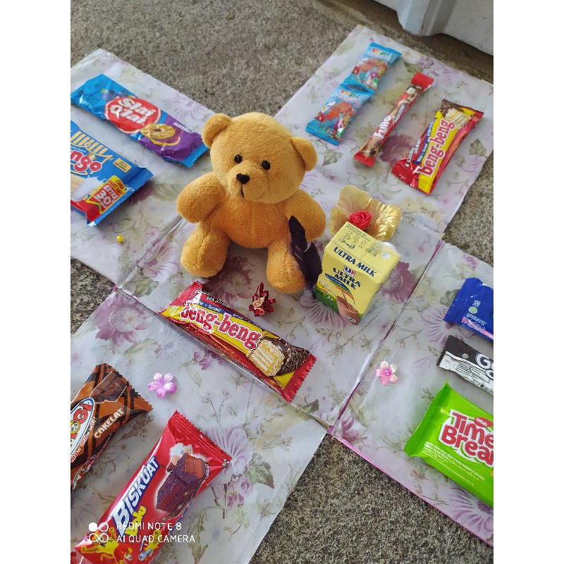 READY STOKHAMPERS BOX // EXPLOSION BOX ISI SNACK DAN BONEKA