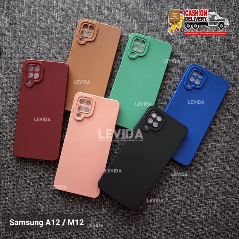 SAMSUNG M12 A12 CASE MACARON PRO KAMERA CASING SOFTCASE SILIKON