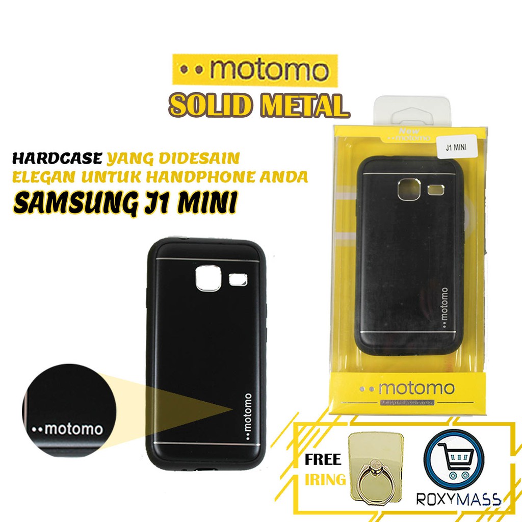 TERLARIS TERMURAH Case Samsung J1 Mini Motomo Solid Metal Brushed Hybrid Back Cover High Quality