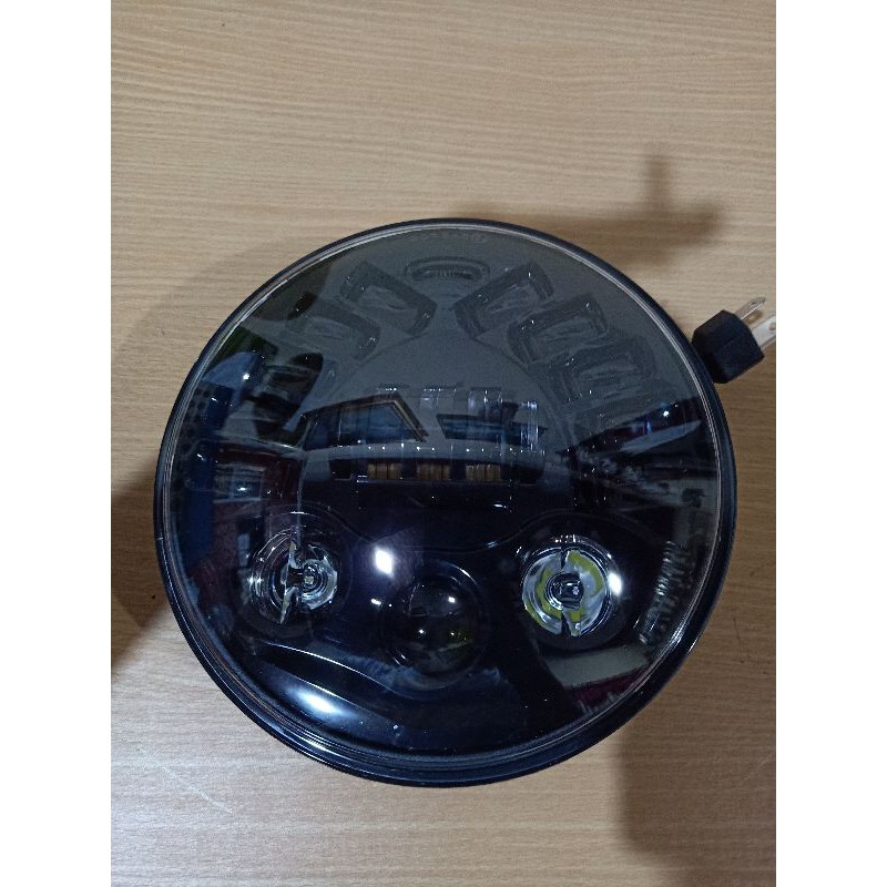 lampu depan daymaker 7inch 19led set batok HD  japstyle cb