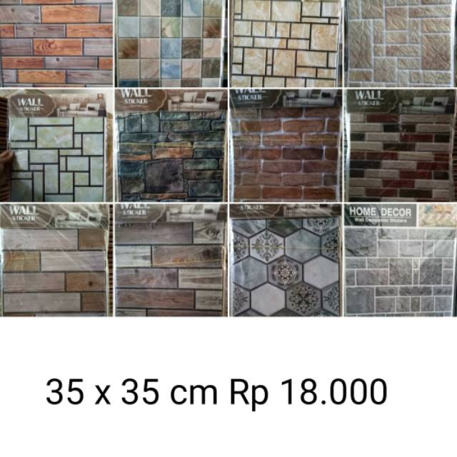 3D Stiker Dinding timbul 3 dimensi banyak motif Medan