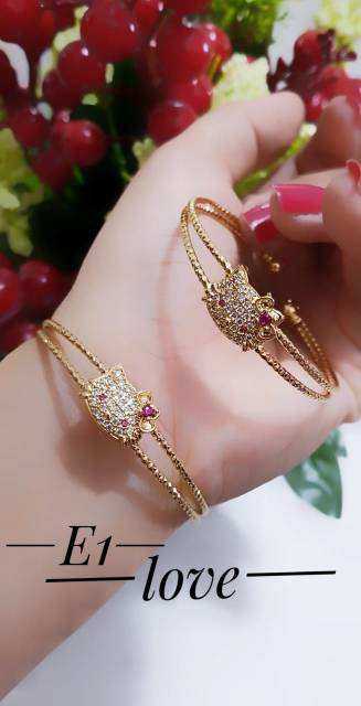 Xuping set perhiasan kalung gelang anting cincin lapis emas 24k (anti iritasi dan tidak lintur) 2078