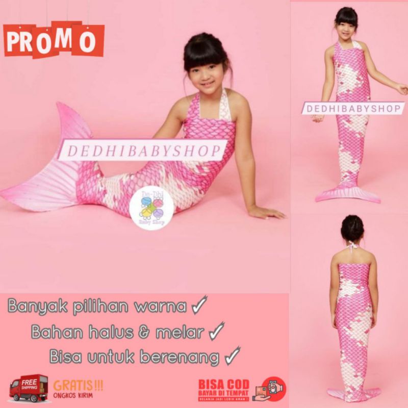 Kostum Mermaid Baju Renang Putri Duyung Karakter Disney Gift Hadiah Ulang Tahun Anak