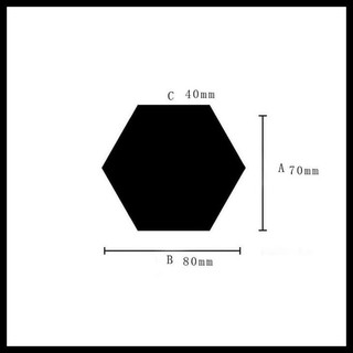  Cermin  Kaca Hexagonal Segi Enam Hiasan  Dinding  