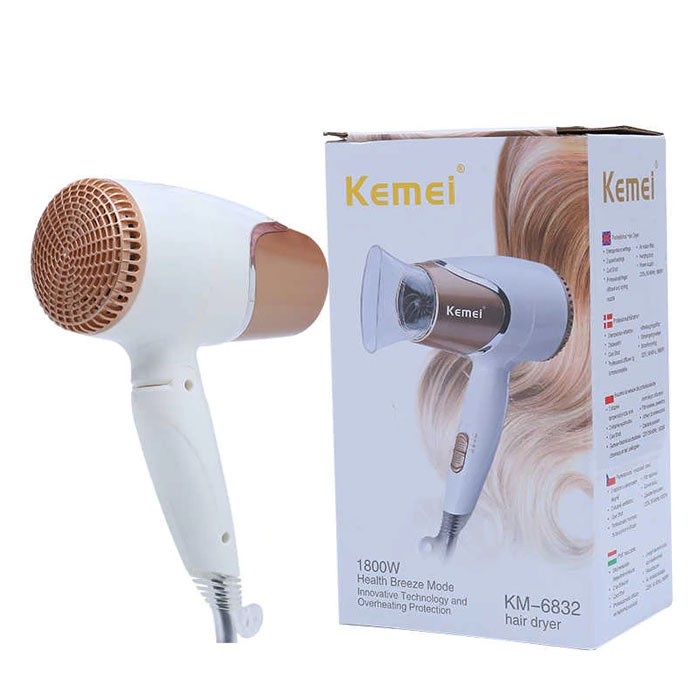 HOPE STORE - BISA COD - PROMO Kemei KM-6832/KM 6832 Pengering Rambut Modal Lipat Panas Travel Hair Dryer