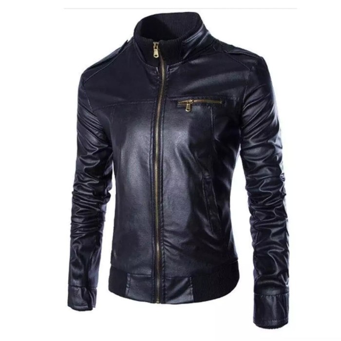 Jaket semi kulit pria impor - Hitam, XXL(L6M4) Jaket Pria Import Termurah Jaket Pria Remaja Jaket Pr