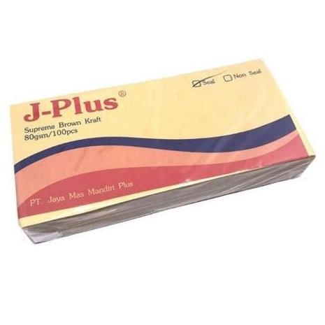 

ㅫ AMPLOP COKLAT KRAFT (A) J-PLUS SEAL 80 GSM 100 LEMBAR MURAH コ