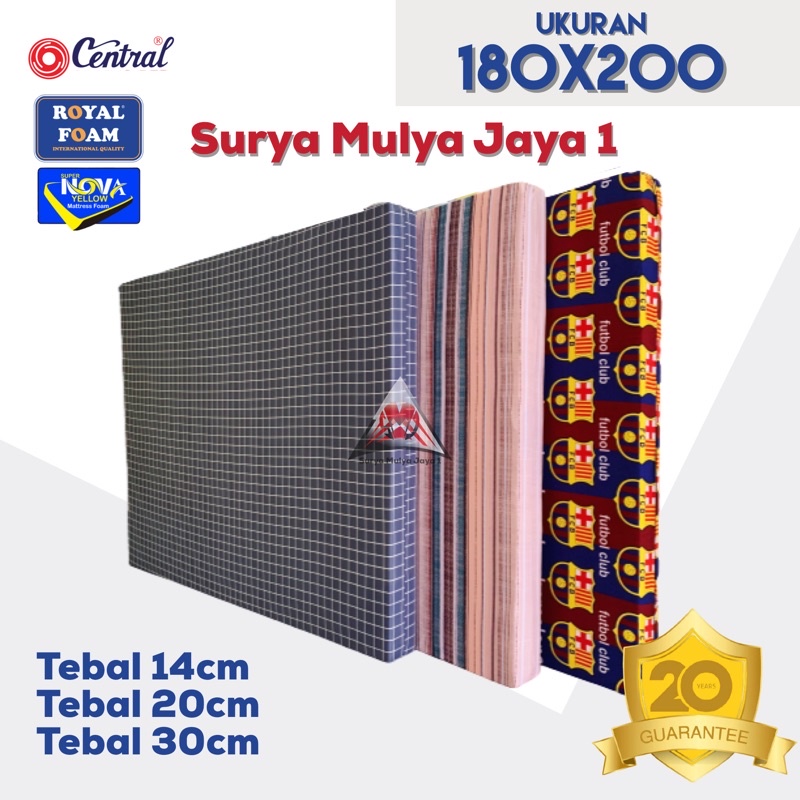 Kasur Busa Royal Foam & Central Foam uk 180x200 BERGARANSI kasur NO.1 Super Nova Yellow bukan INOAC 