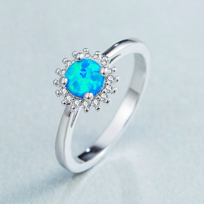 New product fashion and simplicity, European and American new fashion ring, imitation Opal ladies jewelry