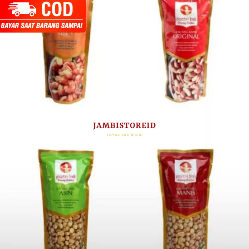 

(JAMBISTOREID) JAMBI LANGSUNG KIRIM Poetri Bali Kacang Kapri 75gram Rasa Pedas Spicy Original Manis Asin Kacang Tanah Tojin Healthy Snack Diet