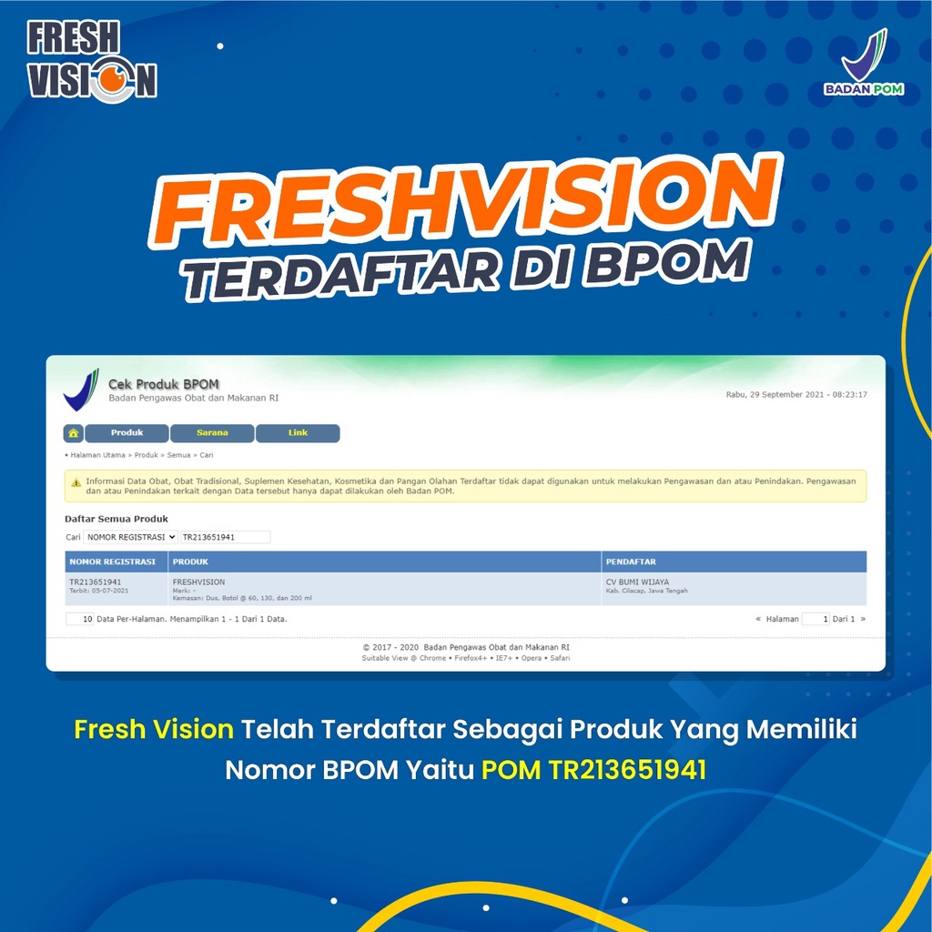 Fresh Vision Original - Multivitamin Mata Cegah Cegah Katarak Glaukoma Rabun Jauh / Dekat Hingga Mata Buram