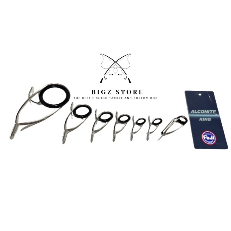 RING GUIDE FUJI ALCONITE SET 7 PCS JIGGING KAKI 2 TOP CCMNAT 8X28 CCKWAG 8 8 10 12 16 25 UNTUK BAHAN