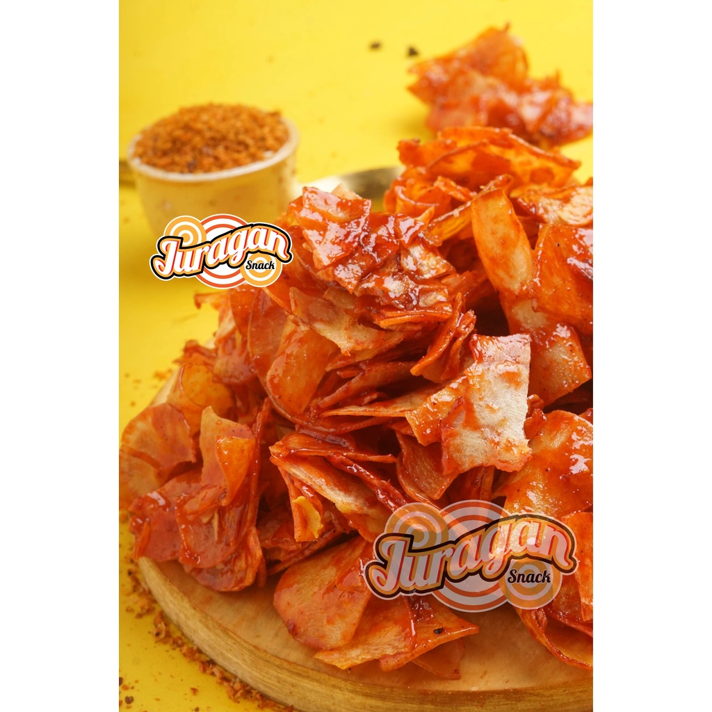 KERIPIK SINGKONG BALADO PEDAS SAOS SAUS PADANG 250 gram snack kiloan makanan ringan jajanan cemilan camilan pedas manis asin gurih sanjay murah