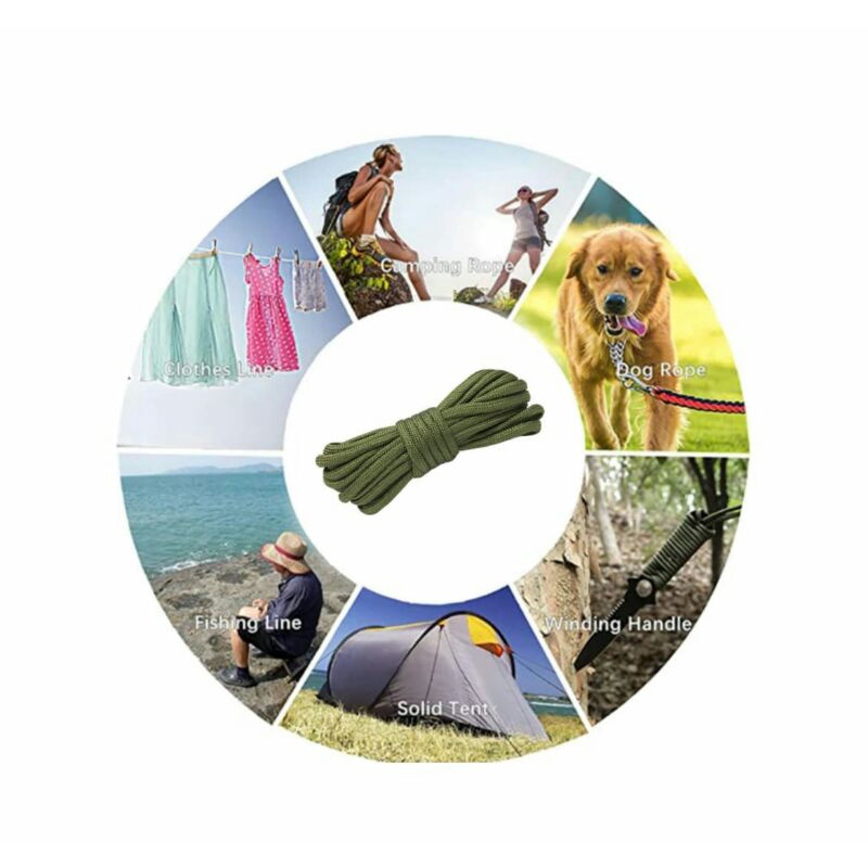 tali paracord tebal 5mm nilon kemping kemah busur jemur jemuran baju cargo ikat barang tenda parasut