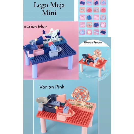 Mainan Susun Balok Marble Run Lego Meja Edukasi Anak Duplo Amusement Park