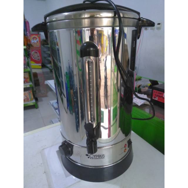 Cyprus Water Coffee Tea Boiler Stainless 20 Liter CM-0137 (Barang Bekas pakai kualitas 90% baik )