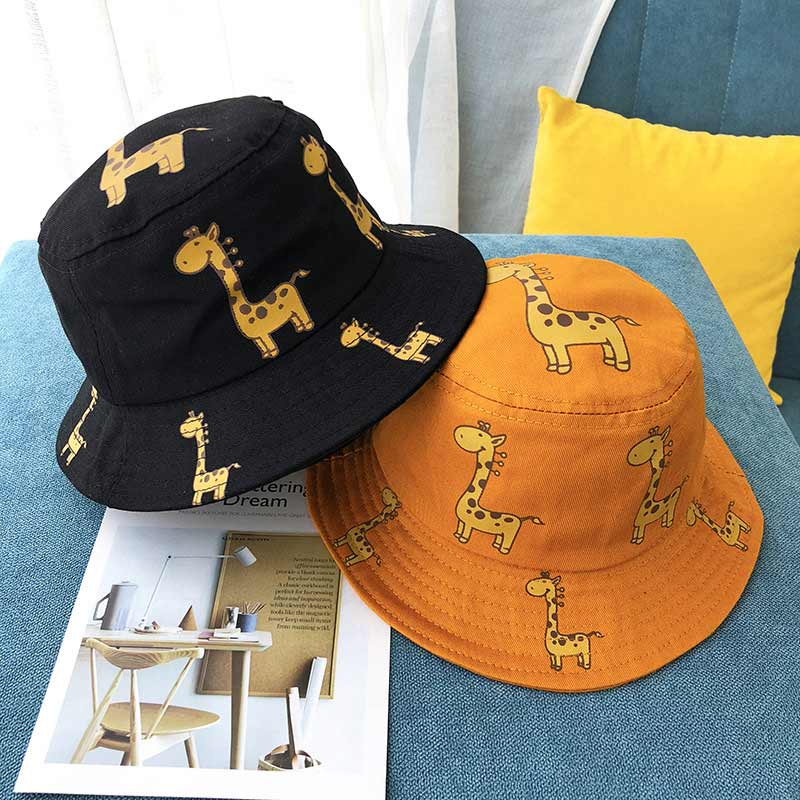 Topi Bucket Anak Bayi Laki Laki Perempuan 1 2 3 4 5 Tahun Motif Jerapah Dengan Tali Hight Quality