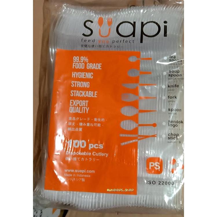 Sendok Bening Suapi / Sendok Suapi / Sendok Plastik - 100pc