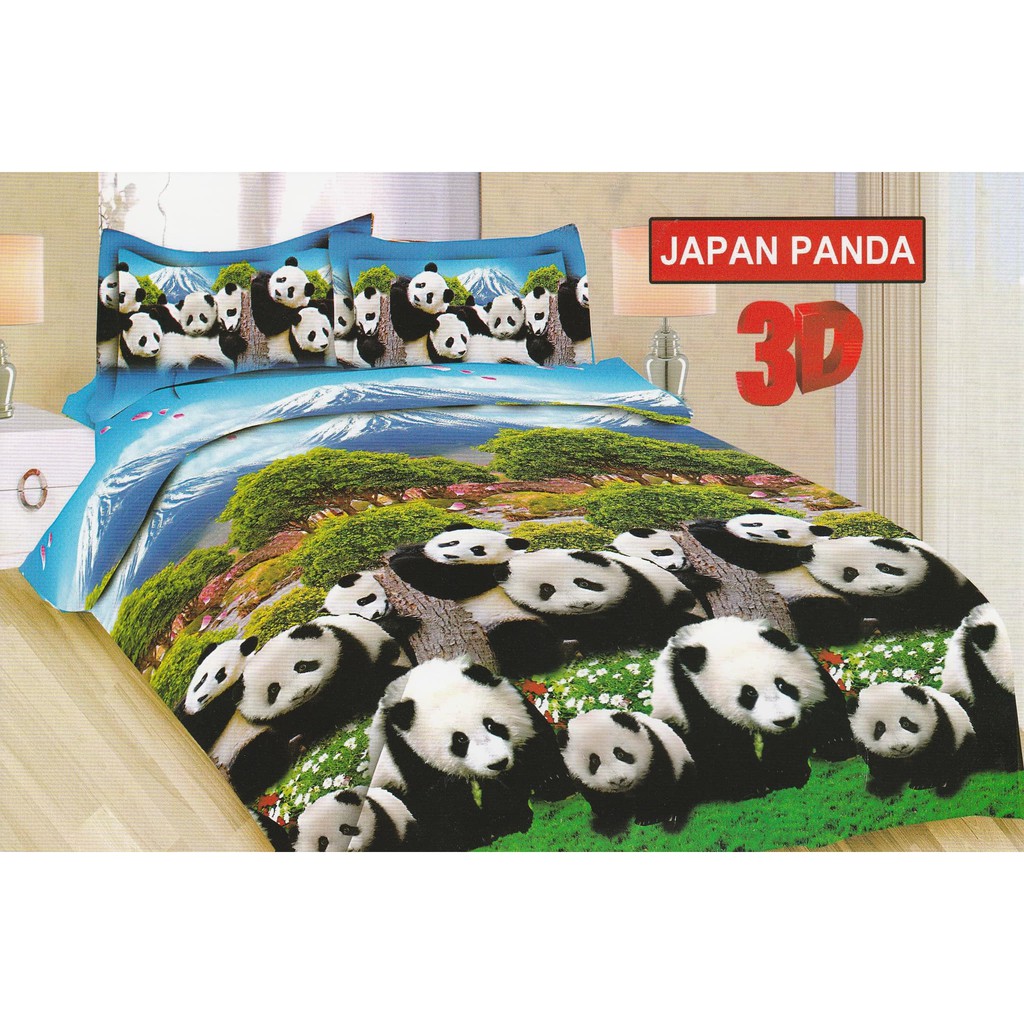 Sprei Rumbai Bonita Uk.180 X 200 Motif Japan Panda