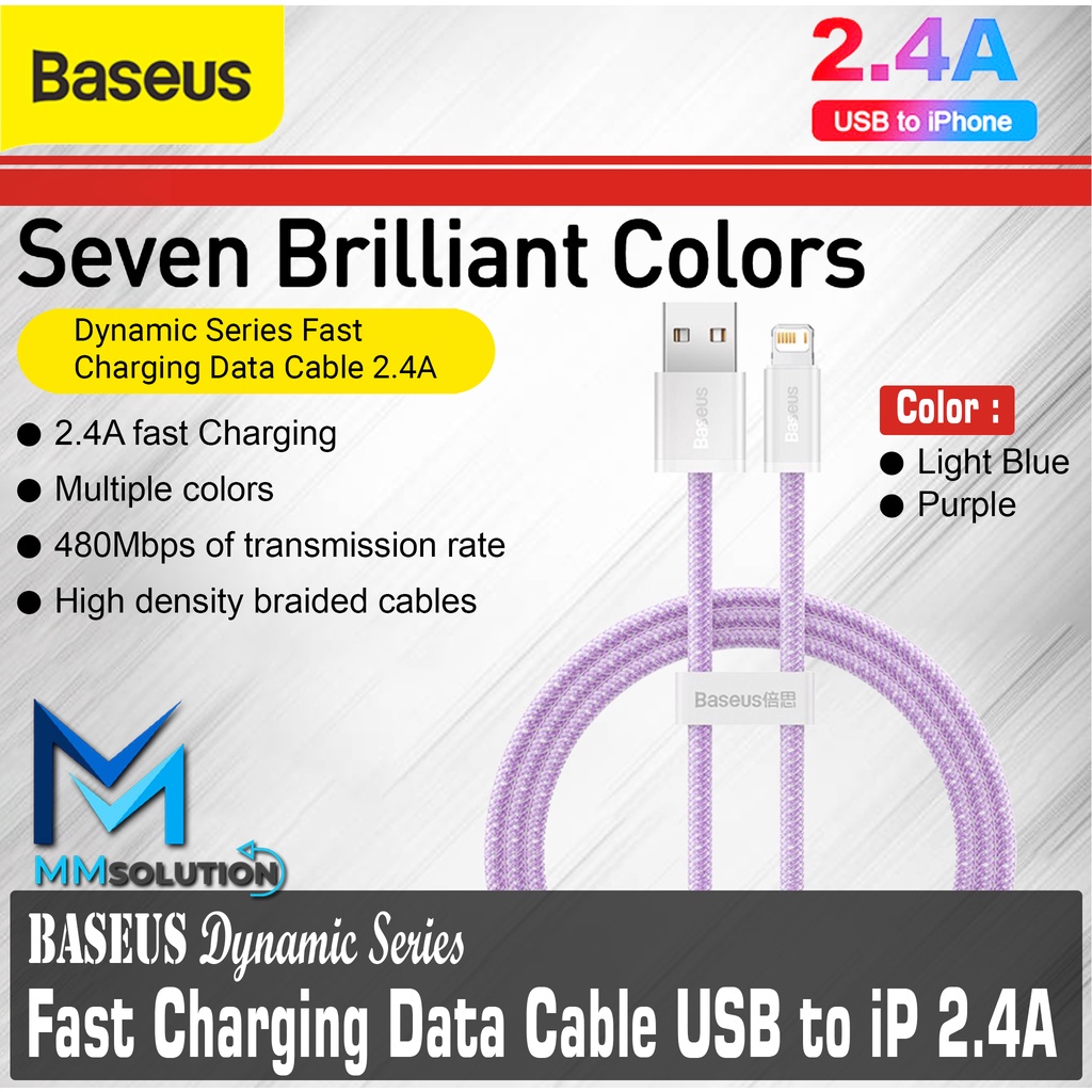 BASEUS Kabel Data Fast Charging Dynamic USB to iPhone Lightning 2.4A