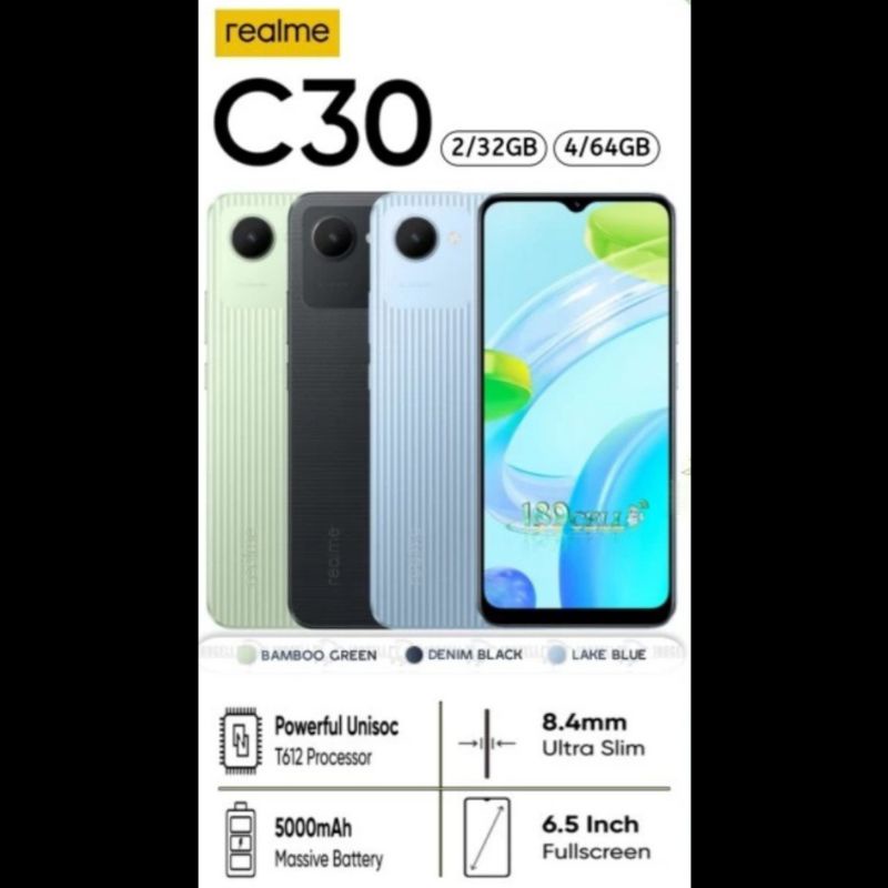 REALME C25 RAM 4/64 GB | C25Y 4/64 | Narzo50i Prime 3/32 | C30 2/32 GARANSI RESMI REALME INDONESIA