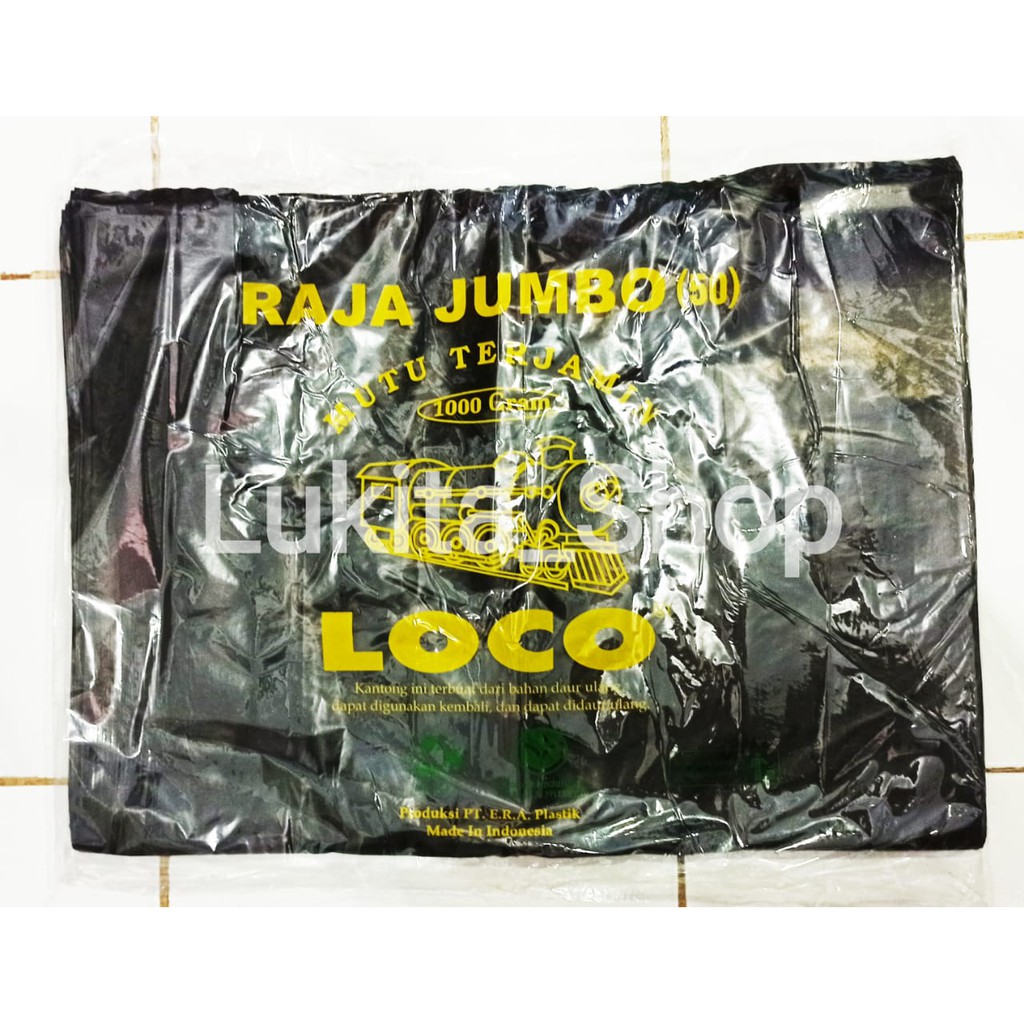 Kantong Plastik Kresek LOCO RAJA JUMBO Hitam UK 50