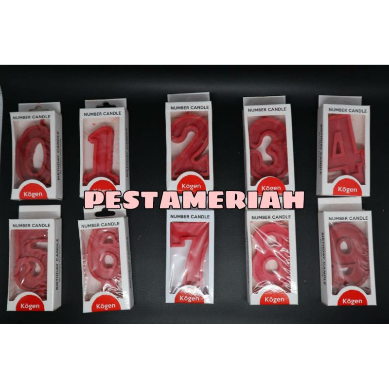 LILIN ANGKA / LILIN ANGKA MERAH / LILIN ANGKA ULANG TAHUN/ LILIN ANGKA ULTAH/ LILIN ULANG TAHUN