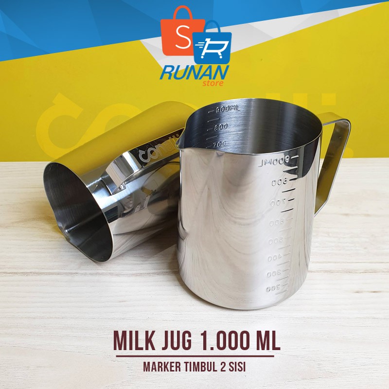 Milk Jug Marker 1 Liter 1000ml Jug Susu Barista Scale Marker Timbul Shopee Indonesia