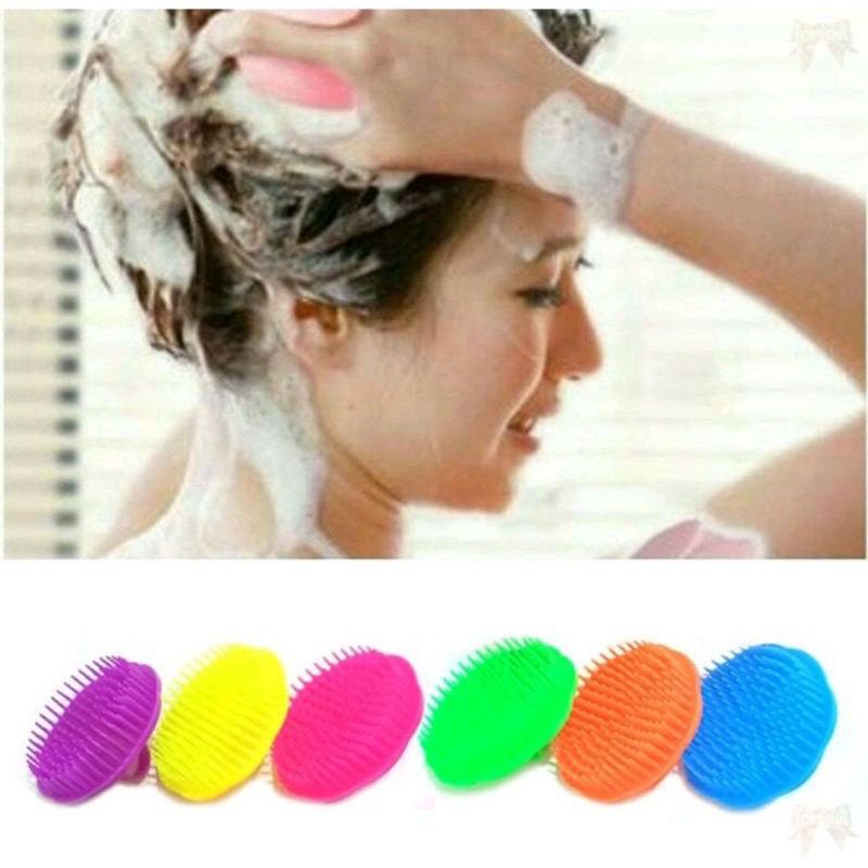 Sikat Kepala Keramas Shower Brush / Spons Mandi Sisir Keramas / Sikat Mandi Silikon / Sikat Rambut Keramas shampo