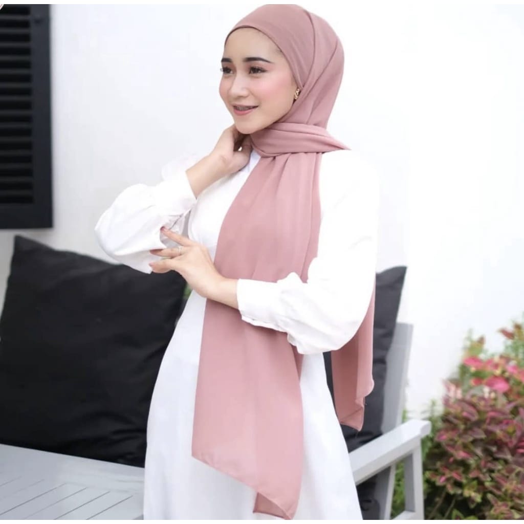 BEFAST - ZEC OOTD Wanita Pasmina ARYA / Pashmina Inner Cerutty Babydoll / Pasmina Kekinian / Pashmina Cerutty / Kerudung Wanita Casual / Pasmina Remaja Kekinian / Terlaris 2022