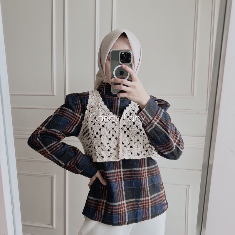 Deltia Flanel Blouse Import