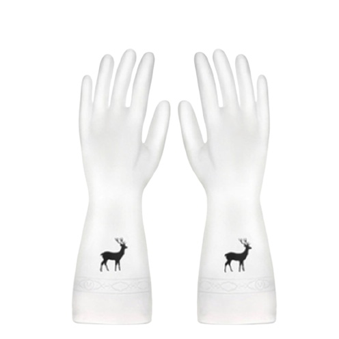 Sarung Pelindung Tangan Latex Cuci Piring WC Waterproof Hand Glove Putih