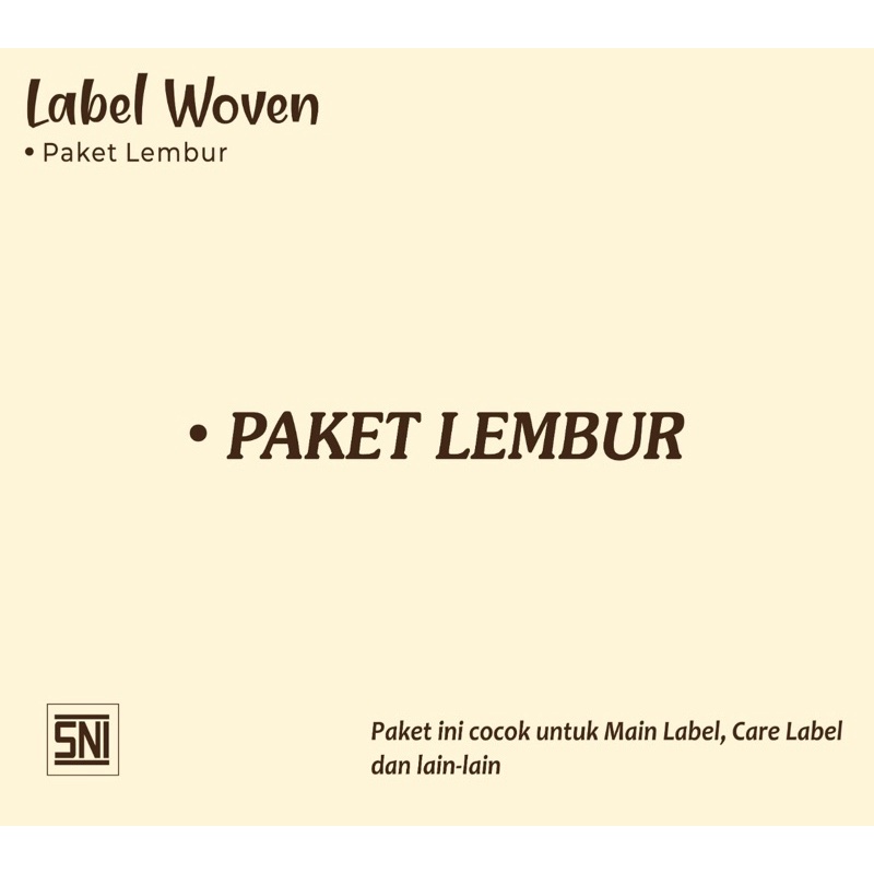 Tambah Paket lembur