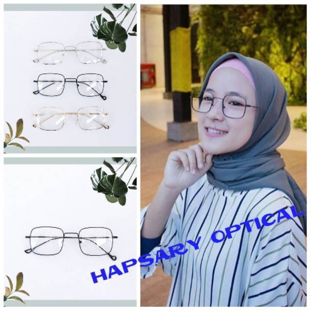 PAKET HEMAT : Frame Kacamata Terbaru SABYAN Free Lensa Minus, Plus &amp; Anti Radiasi, Kacamata Elegant