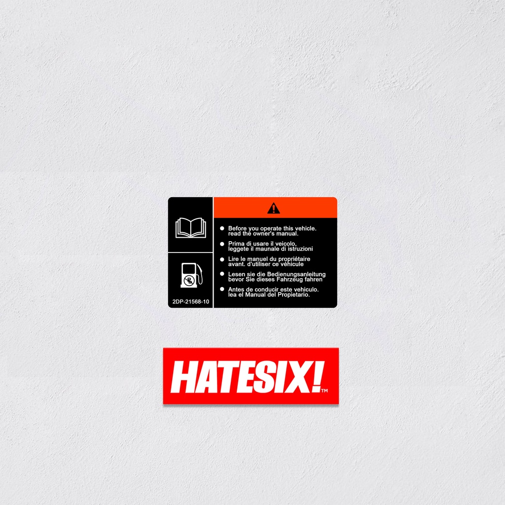 Sticker Decal Warning Nmax ocito Hatesix