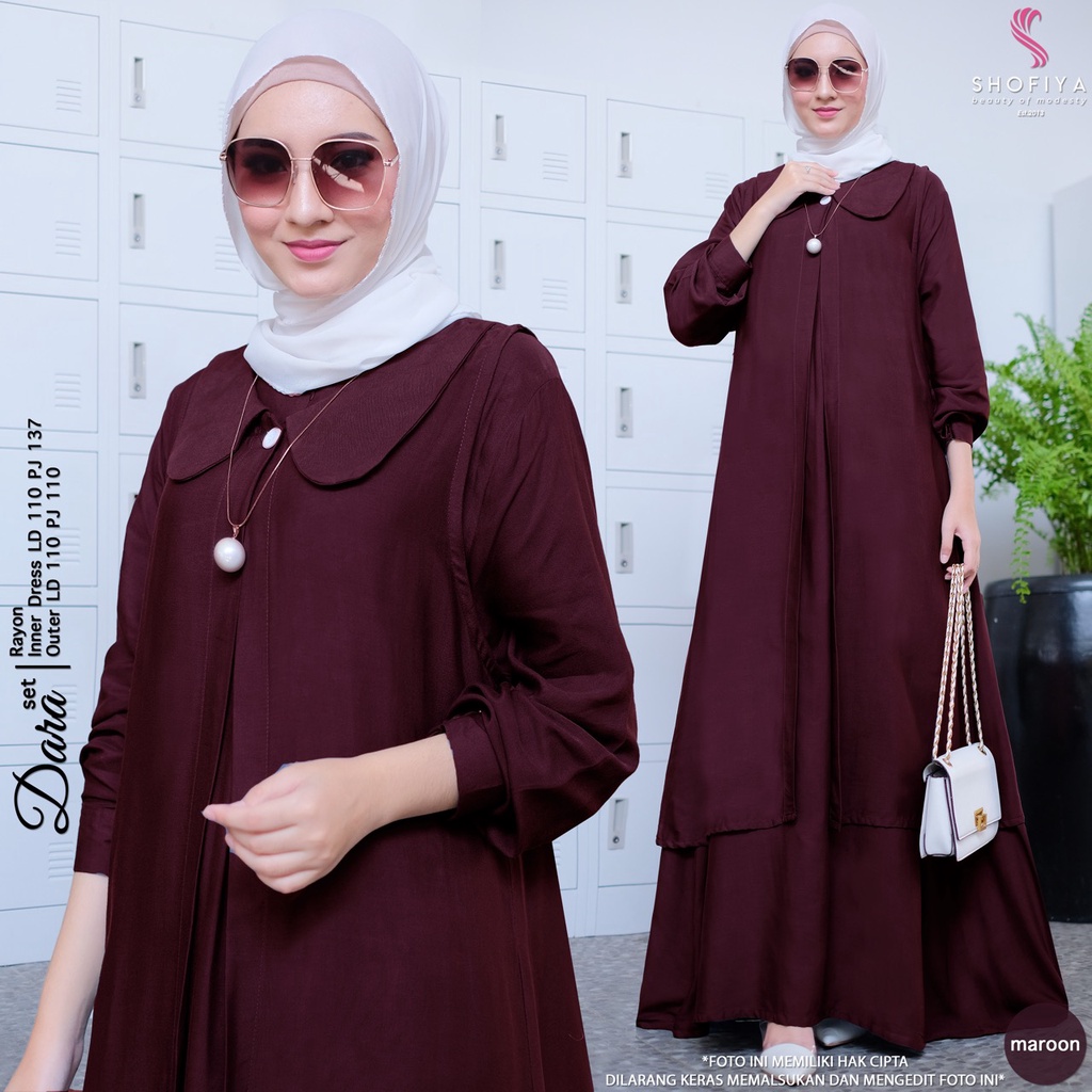 SETELAN WANITA DARA ONE SET DRESS ORI BY SHOFIYA