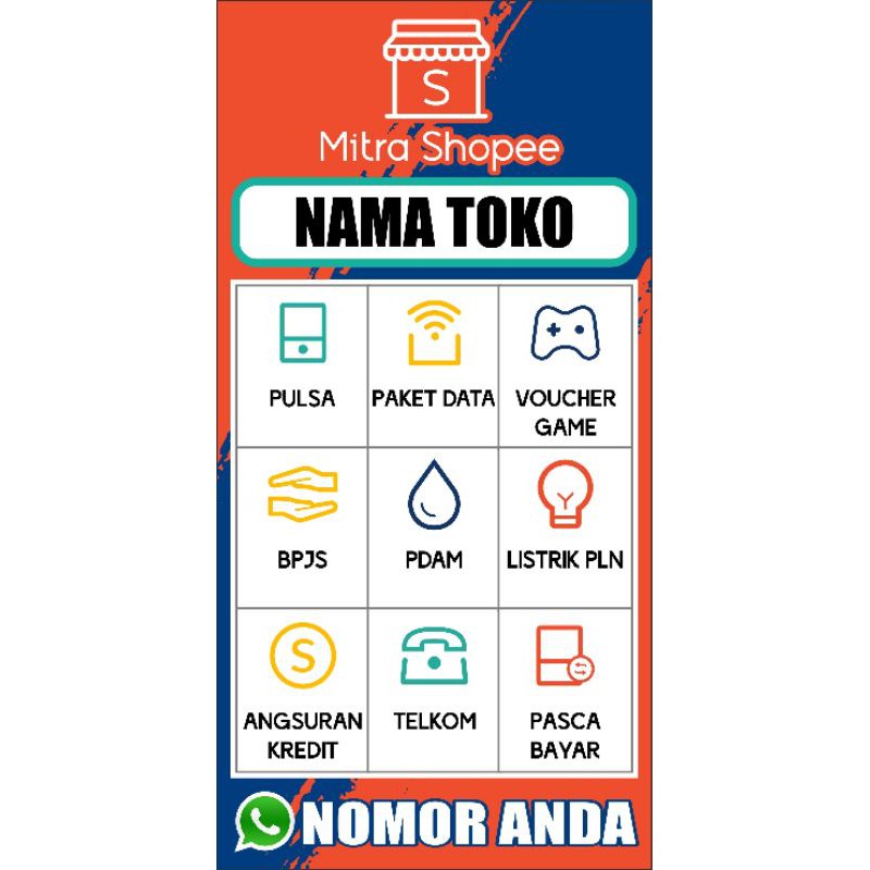 Banner Mitra Shopee 100cm x 50cm