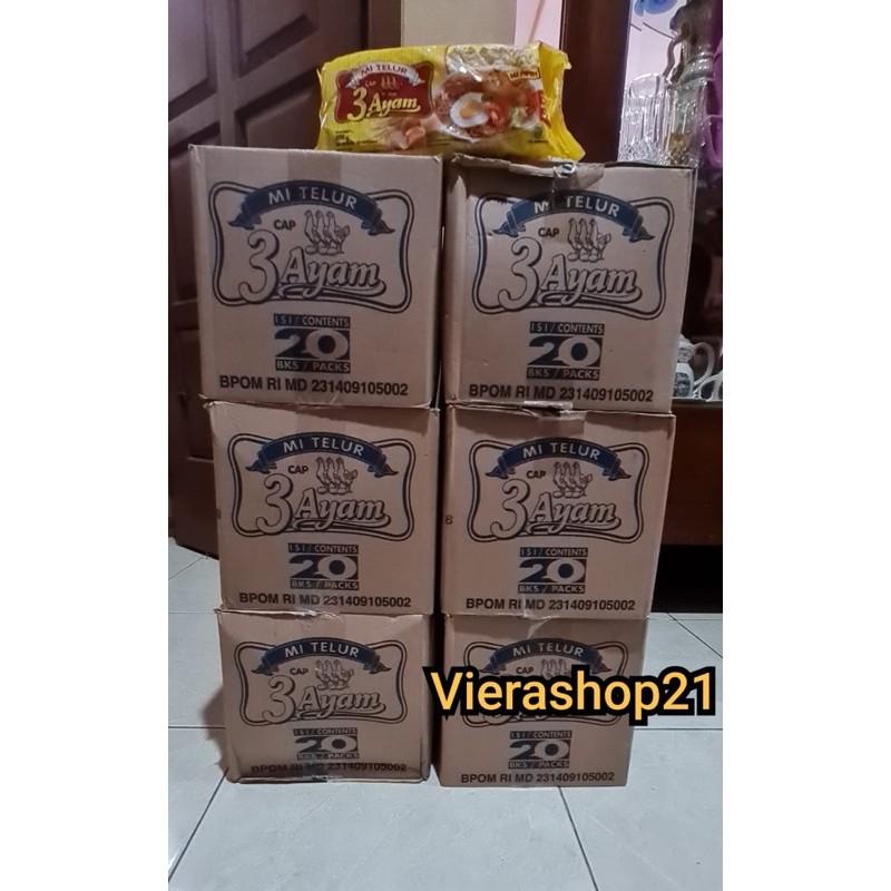 

Mi telur cap 3 ayam isi 20pcs per dus