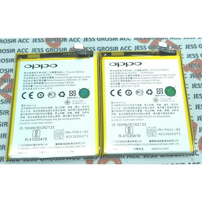 Battery Batre Baterai Oppo A3 F7 BLP661 BLP-661 BLP 661