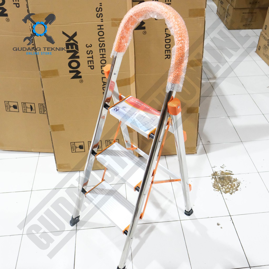 Tangga Lipat Rumah Besi Stainles XENON 3S Stainless Steel Ladder 3 Step 75cm