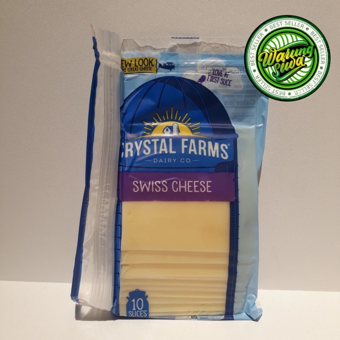 

crystal farms swiss cheese 10 slice 198gr