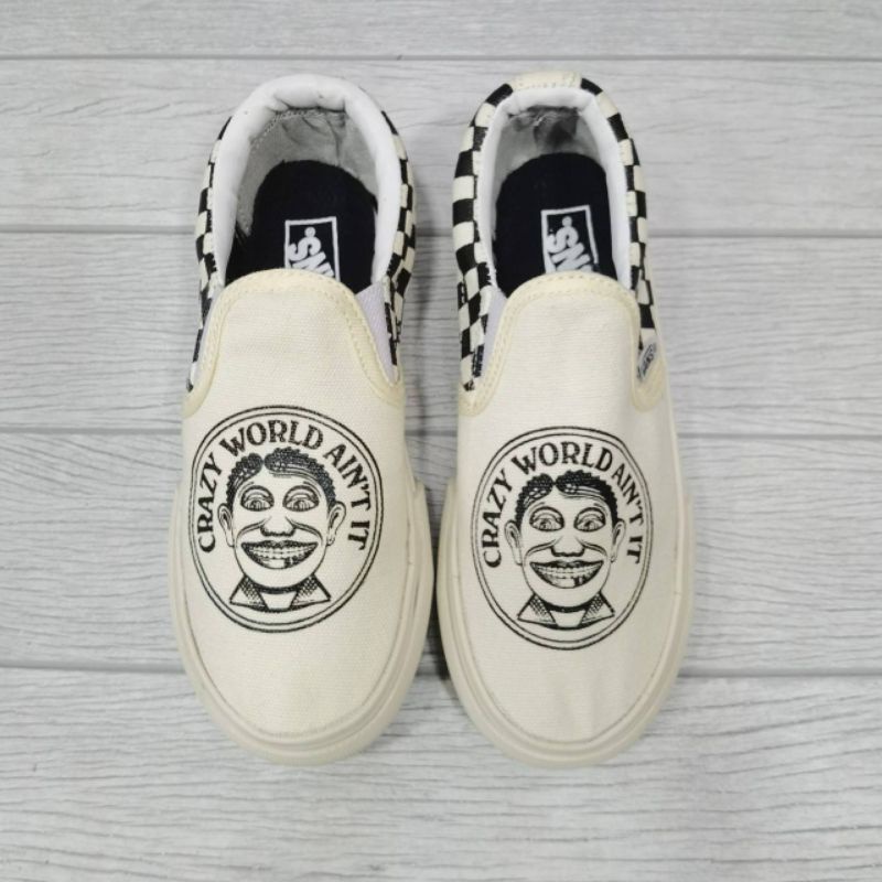 Sepatu Anak Vans Slip On Crazy World Size 16 - 35 Premium Quality