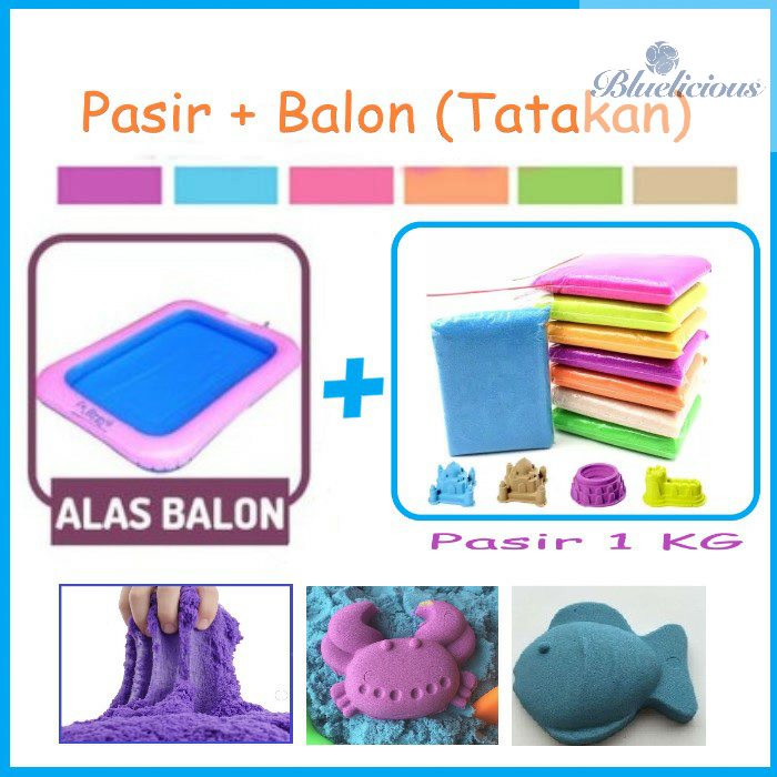 Paket Pasir Ekonomis - Pasir Ajaib + Balon - Magic Sand