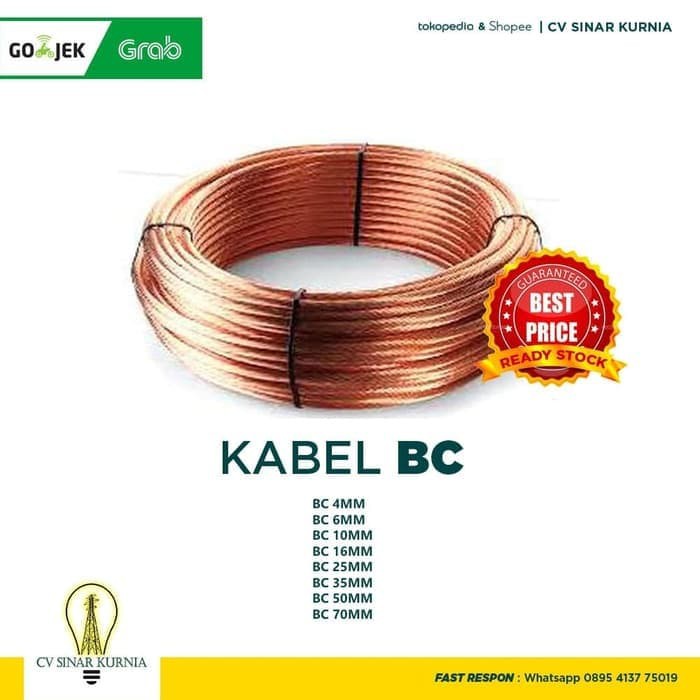 Kabel BC 6mm | Kabel Grounding BC 6mm | kawat tembaga meteran/eceran