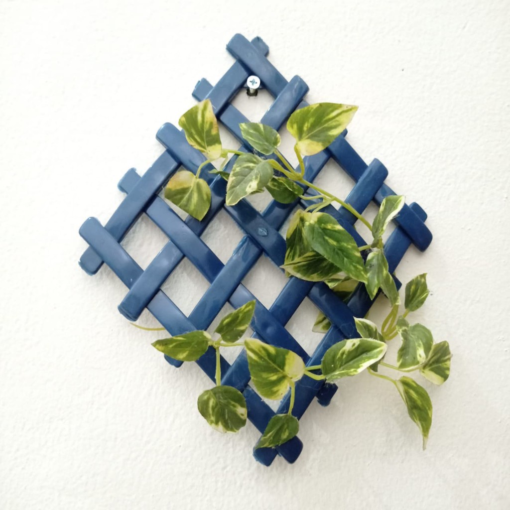 Vas Dinding Plastik Bunga Daun Rambat Bejana Pagar Tanaman Artificial Dekorasi Rumah