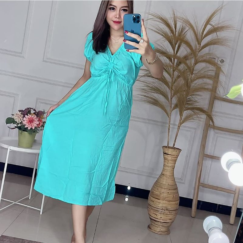 DASTER ELSA LENGAN PENDEK MURAH DASTER SERUT ELSA RAYON SEKDRES RAYON-Ds elsa polos Tosca