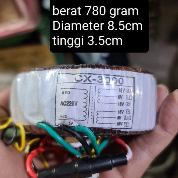 travo trafo toroid donat bulat bombardir 3a 3 a ampere murni bagus